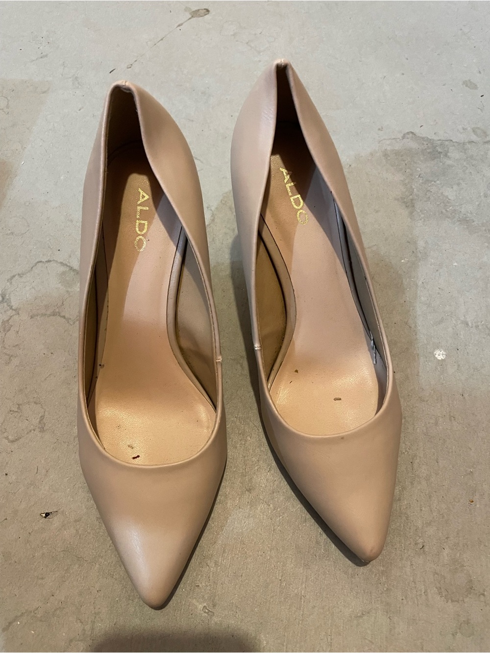 Aldo Blush Nude Pointed-Toe Pumps